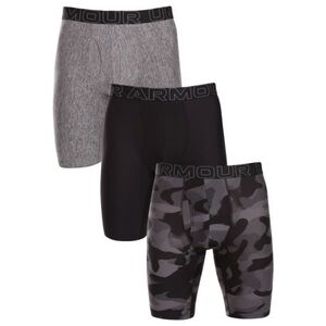 Férfi boxeralsók UNDER ARMOUR 3 PACK-UA PERFORMANCE TECH - PRINT 9 inch-BLK kép