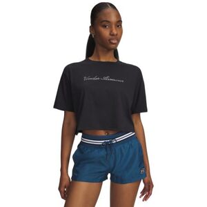Női rövid ujjú póló UNDER ARMOUR UA W WM CROP SS-BLK kép