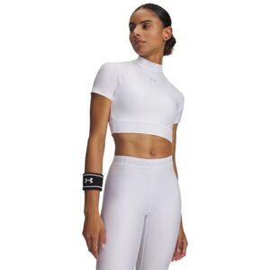 Női rövidujjú kompressziós póló UNDER ARMOUR HeatGear Crop Mock SS-WHT kép