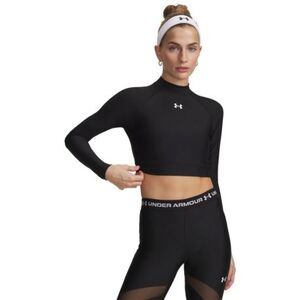 Női hosszú ujjú kompressziós póló UNDER ARMOUR HeatGear Crop Mock LS-BLK kép