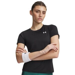 Női rövid ujjú edzőpóló UNDER ARMOUR Tech Mesh SS-BLK kép