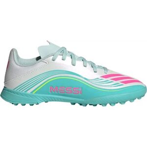 Fiú focicipők turf ADIDAS F50 Messi Club Jr TF cloud white lucid pink flash aqua kép