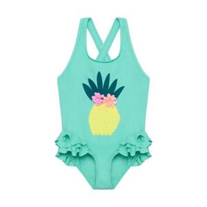 Lány fürdőruhák COLOR KIDS Swimsuit W. Application 8714-Cabbage kép