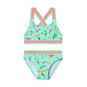 Lány fürdőruhák COLOR KIDS Bikini W. Contrast Straps, AOP-8714-Cabbage kép