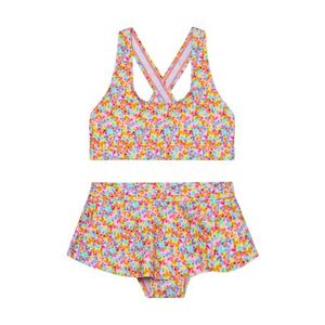 Lány fürdőruhák COLOR KIDS Bikini W. Skirt, AOP-8714-Cabbage kép