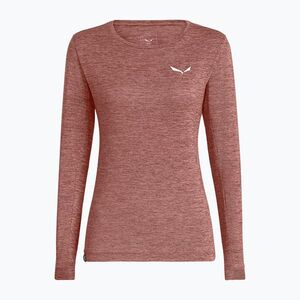 Női túra hosszú ujjú póló Salewa Puez Melange Dry desert pink melange (Puez Melange Dry 00-0000027454) kép