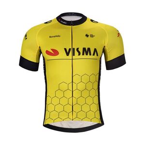 BONAVELO Rövid ujjú kerékpáros mez - VISMA 2025 - sárga/fekete kép