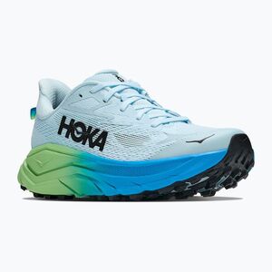 Női futócipők HOKA Challenger 8 Wide glimmering blue/tart apple (Challenger 8 Wide 1168719-GBLT) kép