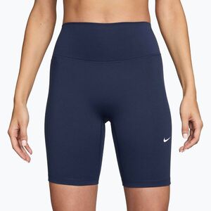 Női rövidnadrág Nike One High-Waisted Biker 8" midnight navy/white (One High-Waisted 8" Biker IO0581) kép