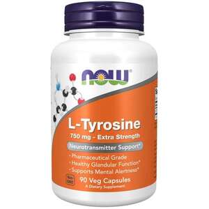 NOW Foods L-tirozin 750 mg Extra Strength kép