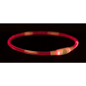 TRIXIE FLASH LIGHT RING USB L-XL Világító nyakörv, piros, méret L-XL kép
