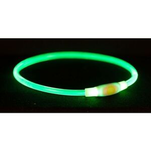 TRIXIE FLASH LIGHT RING USB L-XL Világító nyakörv, zöld, méret L-XL kép