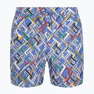 Férfi úszónadrág Tommy Hilfiger SF Medium Drawstring Print multi monogram blue spell (SF Medium Drawstring Print UM0UM028460HC) kép