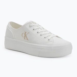Calvin Klein női edzőcipő YW0YW01763 Vulc Flatform Low Cv MG tripla fényes fehér (Vulc Flatform Low Cv MG YW0YW0176301W) kép