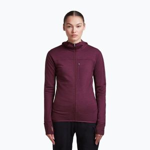 Női túra pulóver Icebreaker Merino 300 Realfleece Descender Zip Hoodie dark berry (Merino 300 Realfleece Descender Zip Hoodie IB0A57QM0PB1) kép