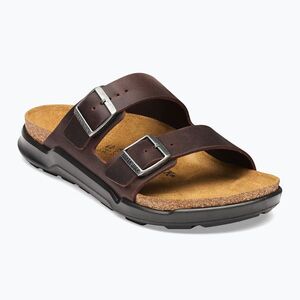 Férfi papucsok BIRKENSTOCK Arizona Crosstown Oiled Leather Regular habana/black (Crosstown Oiled Leather Regular 1032443) kép