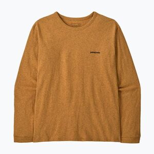 Női hosszú ujjú póló Patagonia P-6 Logo Responsibili-Tee LS dried mango (P-6 Logo Responsibili-Tee 37603) kép