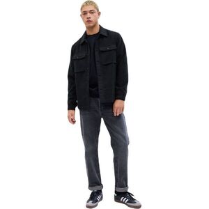 GAP FA23 LS MIDWEIGHT FLANNEL Férfi ing, fekete, méret kép