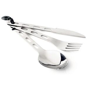 GSI Outdoors GLACIER STAINLESS 3 PCS RING CUTLERY Evőeszköz készlet, ezüst, méret kép
