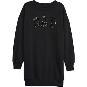 GAP FRCH FLEECE LOGO Lányka ruha, fekete, méret kép