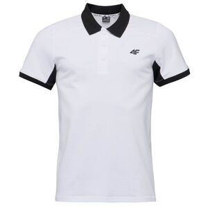 4F POLO SHIRT Férfi galléros póló, fehér, méret kép