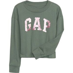 GAP V-LS ELV LOGO Lány póló, khaki, méret kép