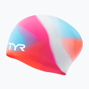 Úszósapka TYR Tiedye Long Hair Multicolor Jr pink/blue/orange (Tiedye Long Hair Multicolor Jr LCSLJRTD_671) kép