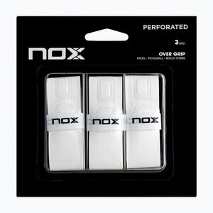 Padelütő markolatszalag NOX Pro Overgrip 3 pcs. white (Pro Overgrip OVPROBLBL3) kép