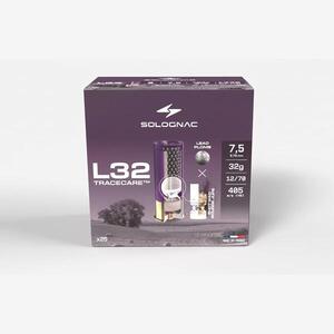 Solognac Cartouche de chasse L500 32g bourre Tracecare calibre12/70 plomb N°7, 5 X25 kép