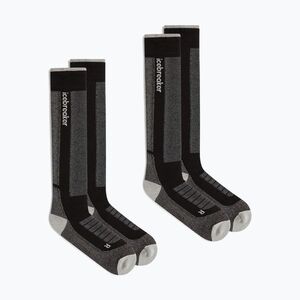 Férfi sízokni Icebreaker Merino Ski+ Medium OTC 2 Pack black/ether/graphite (Merino Ski+ Medium OTC IB0A57EB09Y1) kép