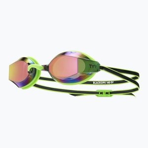 Úszószemüveg TYR Blackops 140 Ev Racing Mirrored bright green/black (Blackops 140 Ev Racing Mirrored LGBKOPM_296) kép