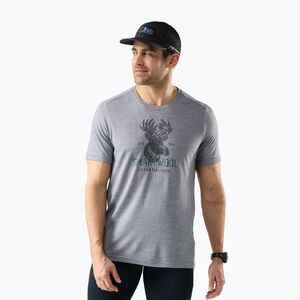 Férfi póló Smartwool Moose Mode Active Graphic Tee SS light gray heather (Moose Mode Active Graphic Tee SW0032905451) kép