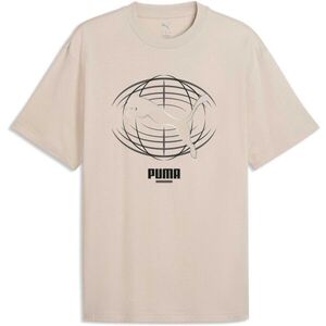 Puma TECH RELAXED GRAPHICS TEE Férfi póló, bézs, méret kép