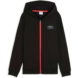 Puma ACTIVE SPORTS FULL-ZIP HOODIE TR B Gyerek pulóver, fekete, méret kép