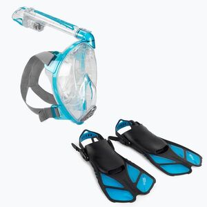 Búvárszett Cressi Duke + Bonete hálós táska teljes arcú maszk + uszonyok kék SE726301 (Duke Bonete Net Bag SE726312) kép