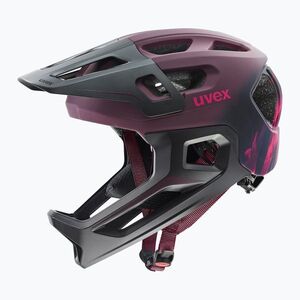 Gyermek kerékpáros sisak UVEX React Fullface Jr cranberry matt (React Fullface Jr 41/4/698/03/15) kép