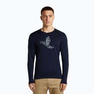 Férfi hosszú ujjú póló icebreaker Merino 200 Oasis Crewe SkiingYeti midnight navy (Merino 200 Oasis Crewe SkiingYeti IB0A57IU4011) kép