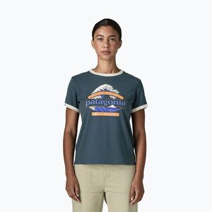 Női póló Patagonia Great Waves Ringer Tee summit blue (Great Waves Ringer Tee 37864) kép