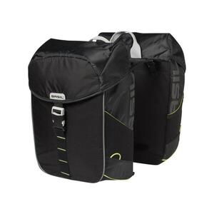 BASIL Kerékpáros táska - MILES DOUBLE BAG - fekete/zöld kép
