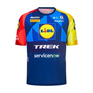 SANTINI Rövid ujjú kerékpáros póló - LIDL TREK 2026 FAN LINE kép