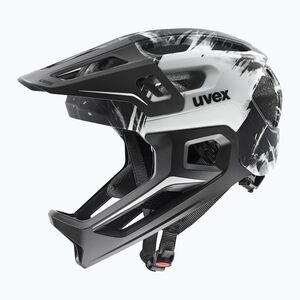 Gyermek kerékpáros sisak UVEX React Fullface Jr black/white matt (React Fullface Jr 41/4/698/01/15) kép