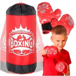 Ikonka gyerek Boxzsák szett - Piros, Fekete kép