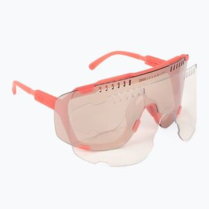 Kerékpáros szemüveg POC Devour ammolite coral translucent/clarity trail silver (Devour MA1001) kép