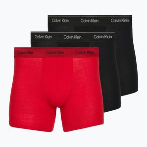 Férfi boxer nadrág Calvin Klein LV00NB4576 Boxer Brief black/goji berry/black (LV00NB4576 Boxer Brief LV00NB45764O4) kép