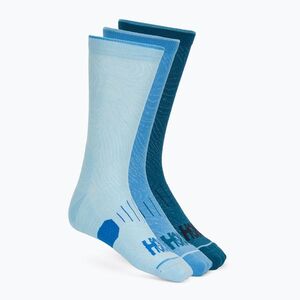 Zokni Hoka Crew Run Sock 3-pack hazy blue/soft cobalt/night glow blue (Crew Run Sock 3-pack 1122931-HSF) kép