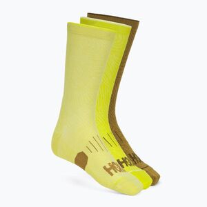 Zokni Hoka Crew Run Sock 3-pack hoka citrus/pomelo yellow/mustard seed (Crew Run Sock 3-pack 1122931-HYL) kép