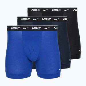 Férfi boxer nadrág Nike Cotton Stretch Boxer Brief black/blue/navy (Cotton Stretch Boxer Brief NQ00KE1285M7U) kép