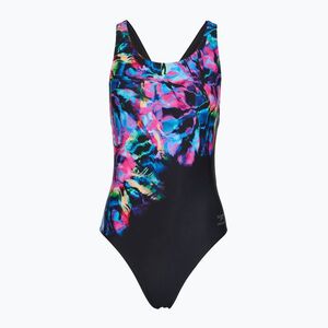 Női egyrészes fürdőruha Speedo FL Placement Printed Powerback glitchy garden/black (FL Placement Printed Powerback 8-005325002) kép
