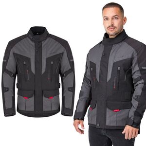 Férfi motoros kabát W-TEC Xeniaq, kivehető belső hőszigetelő bélés, vízálló membrán, AirVent rendszer, Visionight fényvisszaverő elemek kép