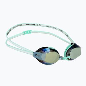 Női úszószemüveg TYR Blackops 140 Ev Racing tükrözött arany/ menta/ fehér (Blackops 140 Ev Racing Mirrored LGBKOPFM_299) kép